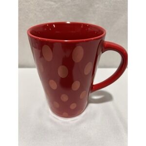 Starbucks 2005‎ Red Polka Dot Tall Coffee Mug 14oz Vintage Holiday Celebration